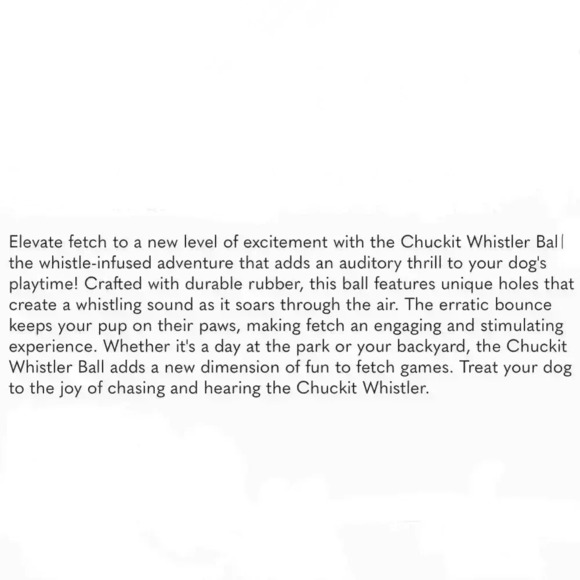 NWT, Chuckit! Whistler Balls Dog Toy, 2 Pack, Small, Orange, Blue - Picture 4 of 4